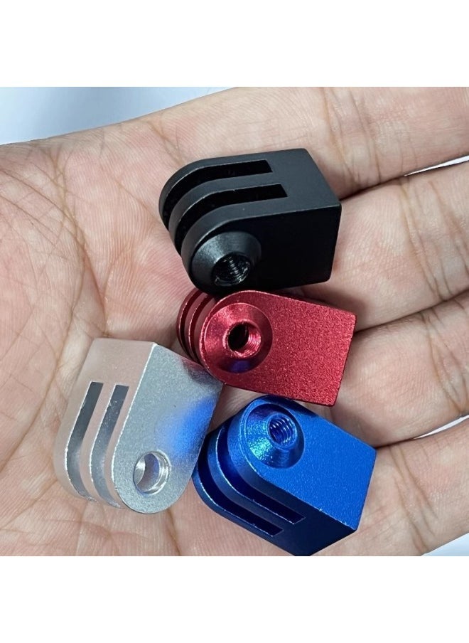 Aluminum Alloy Adapter GoPro12/11/9 Tripod Transfer Seat Fixing Seat Dajiang Action Sports Accessories-Color:Silver Gray - Image 3