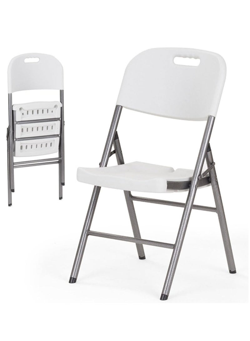 ECVV كرسي قابل للطي بدون ذراعين ECVV® مقعد واحد متين وخفيف الوزن - أبيض - Image 1