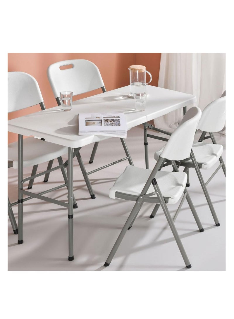 ECVV كرسي قابل للطي بدون ذراعين ECVV® مقعد واحد متين وخفيف الوزن - أبيض - Image 2