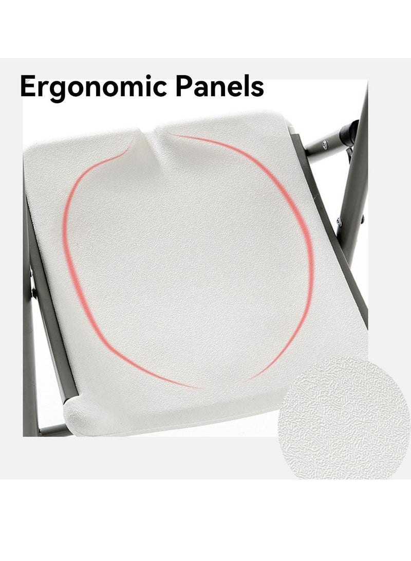 ECVV كرسي قابل للطي بدون ذراعين ECVV® مقعد واحد متين وخفيف الوزن - أبيض - Image 4