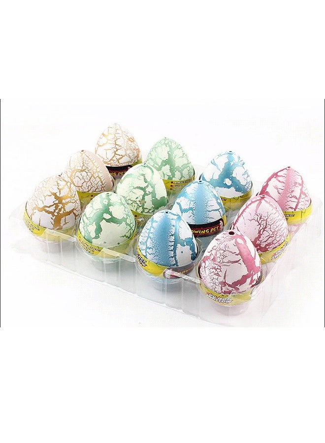 الديناصور والتنين والبيض المزروع مجموعة - 12 قطعة من البيض المزروع السحري - قابلة للتوسع في الماء، 3x حجم النمو - لعبة العلوم التعليمية للأطفال في الأعمار 3+، هدايا عيد الميلاد ووقت الحمام المتعة - أرقام PVC متينة - Image 3