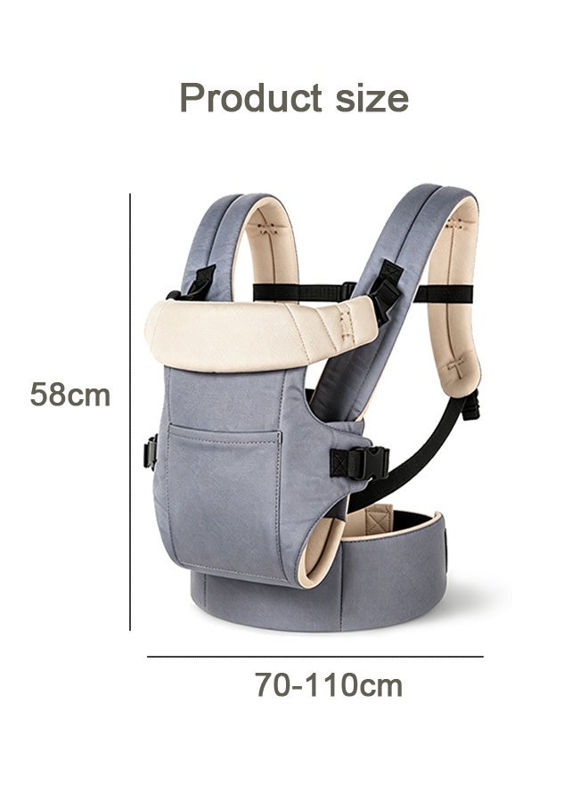 GD Adjustable Baby Carrier with Pocket Multifunction Baby Strap Waist with Foldable Head Support - Multi-Position Front & Back Infant Cozy Newborn Wraps Carrier, Ergonomic Stool Hip Seat Baby Carrier for Newborn to Infants up to 15kg Toddlers (0-24 months baby) - Image 2