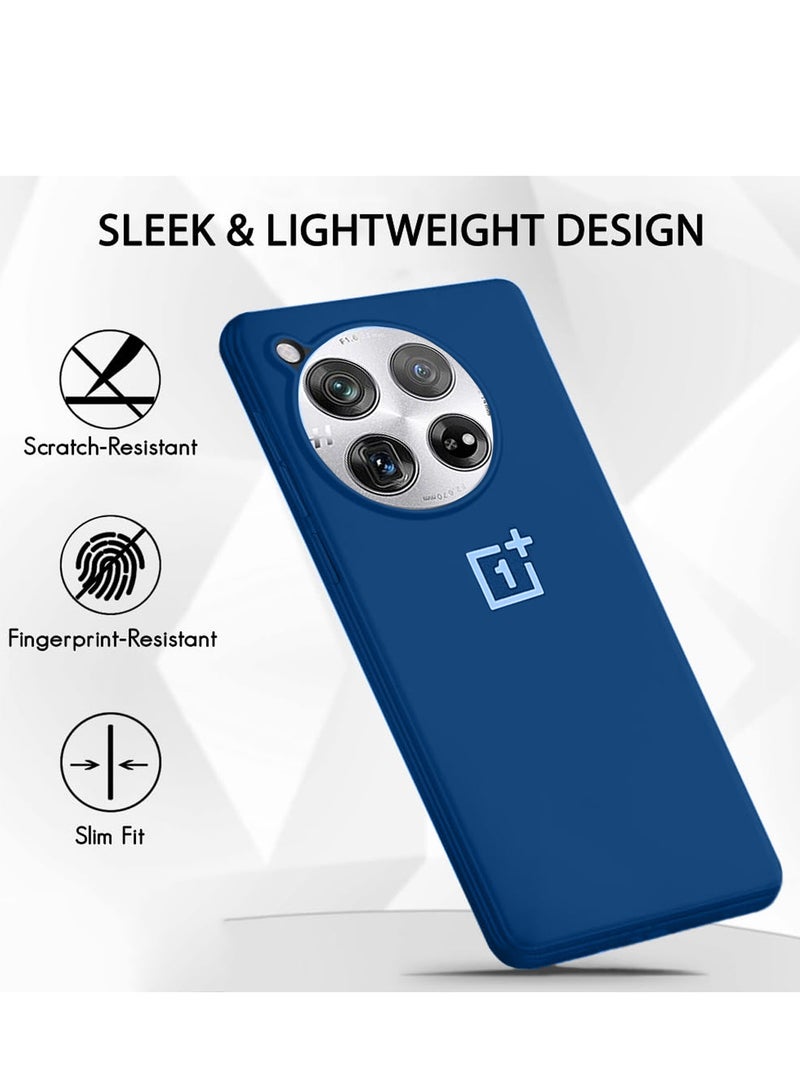 Wtech Liquid Silicone Case Cover For Oneplus 12 5G 2023 Navy Blue - Image 2