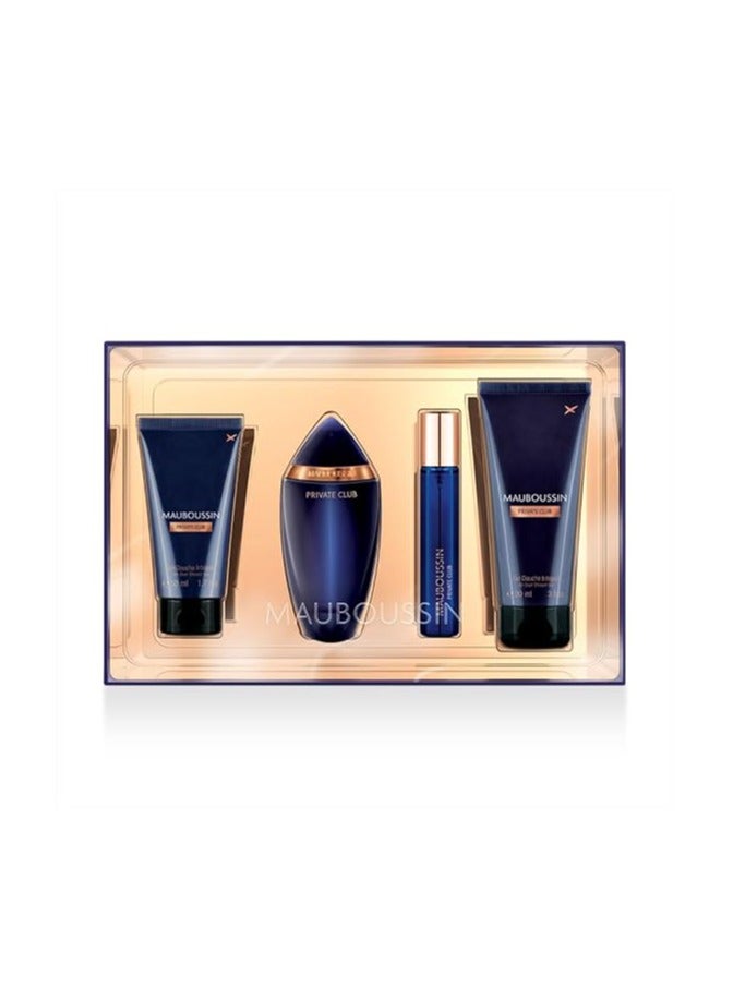 موبوسين SET MAUBOUSSIN  PRIVATE CLUB PRESTIGE EDP 100ML+ SH.GEL 90ML + SH.GEL 50ML+ 20 ML EDP - Image 2