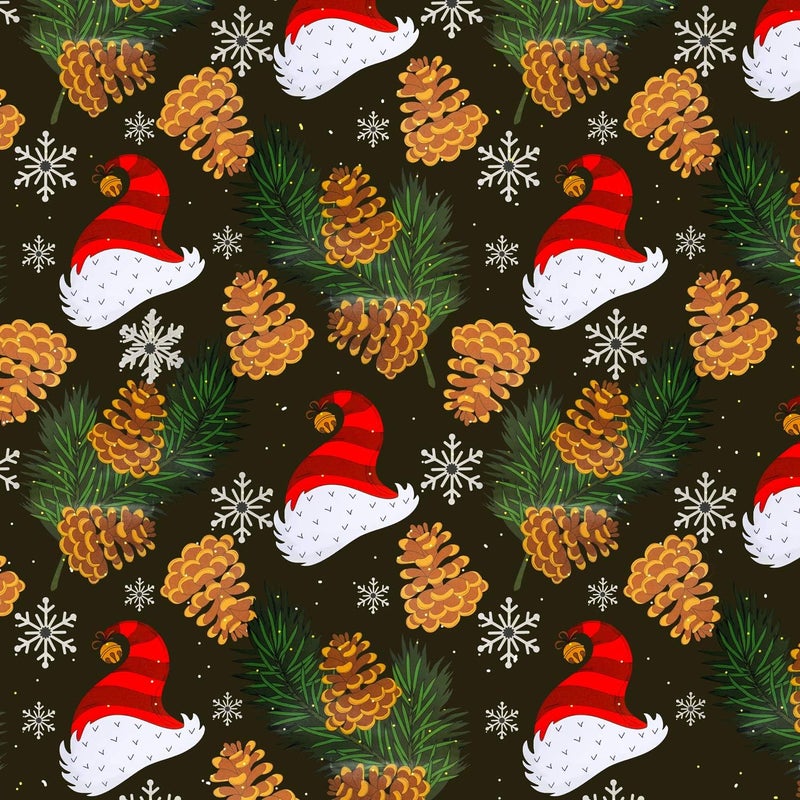 Konsait 12 Sheets Folded Large Sheets of Christmas Wrapping Paper Traditional Gift Wrap 74 x 50cm Xmas Festive Designs Bulk Santa SnowmanSnowflakeTreeReindeer Birthday Holiday Gifts Decor - Image 3