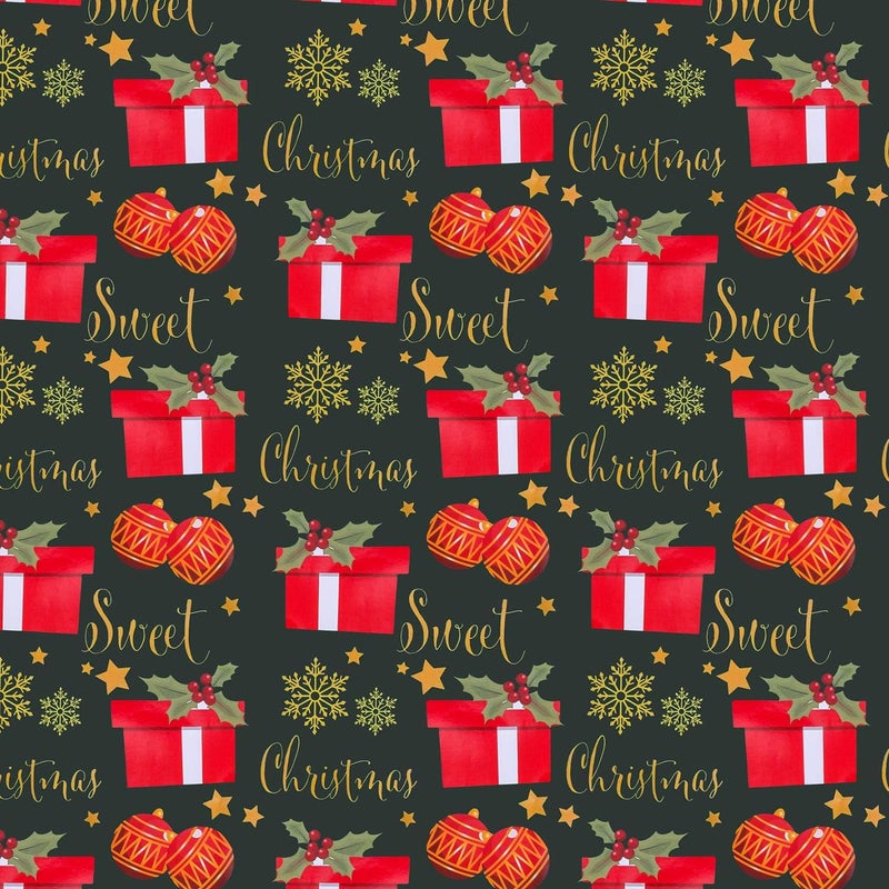 Konsait 12 Sheets Folded Large Sheets of Christmas Wrapping Paper Traditional Gift Wrap 74 x 50cm Xmas Festive Designs Bulk Santa SnowmanSnowflakeTreeReindeer Birthday Holiday Gifts Decor - Image 4