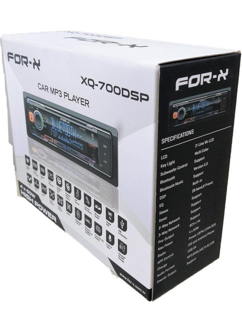 For-x 2 Years Xq 700DSP Professional Installation Tape 3 Amp Output 4*60W Bluetooth Bluetooth 4X60 Watt  - Image 2