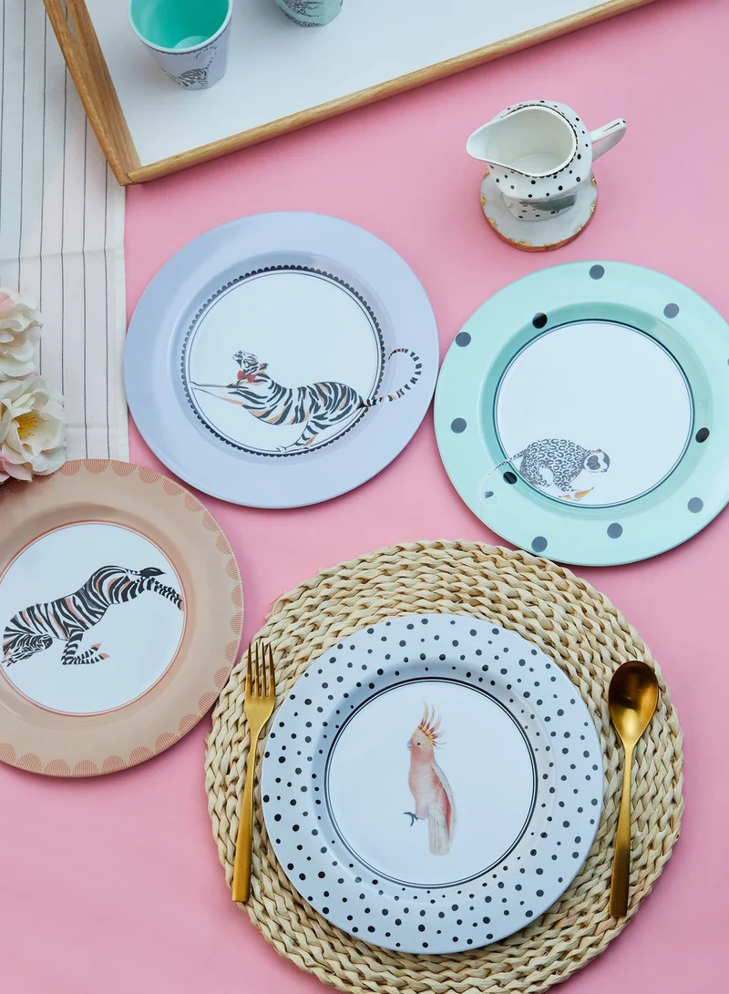 YVONNE ELLEN Set Of 4 Melamine Plates