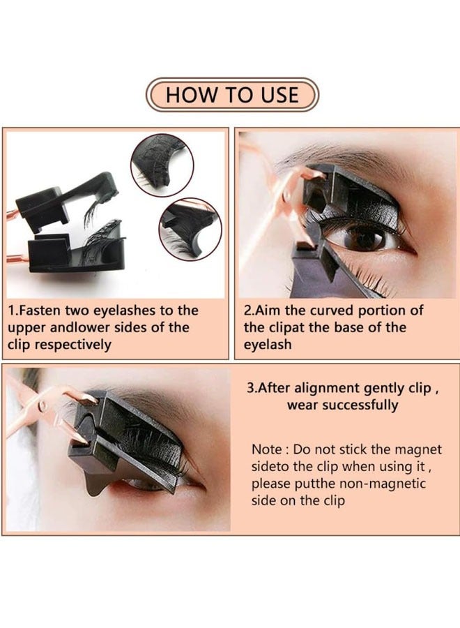 Beauty1234 Magnetic Eyelashes without Eyeliner, 3D Dual Magnetic Eyelashes, Reusable Magnetic False Eyelashes with Tweezers No Glue, Long-Lasting Waterproof Natural Look and Easy to Wear for Women - Image 5