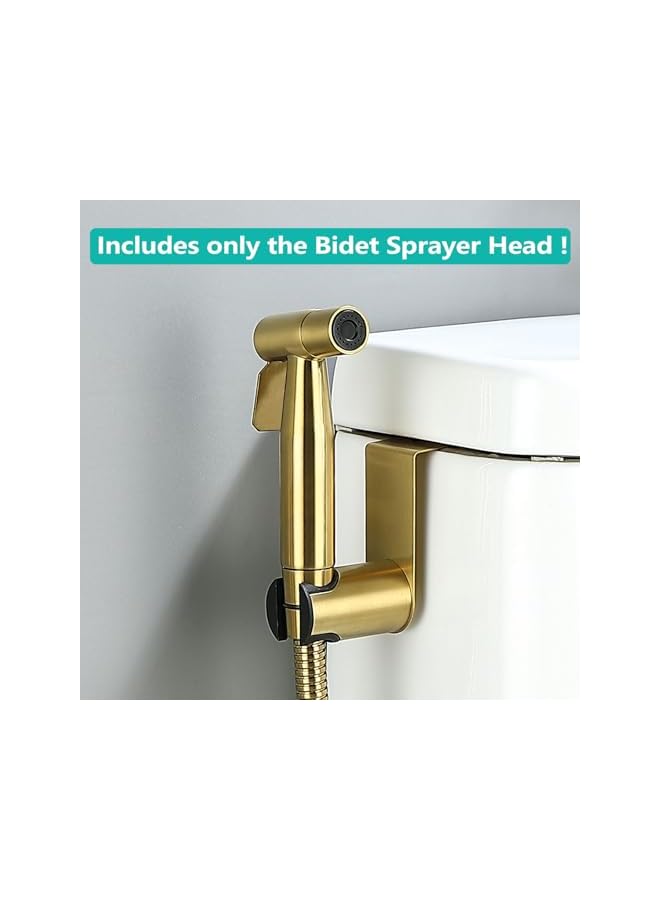 The Bros رشاش بيديت يدوي من الفولاذ المقاوم للصدأ بالكامل للمرحاض، رأس رش عالي الضغط باللون الذهبي المصقول - Image 5