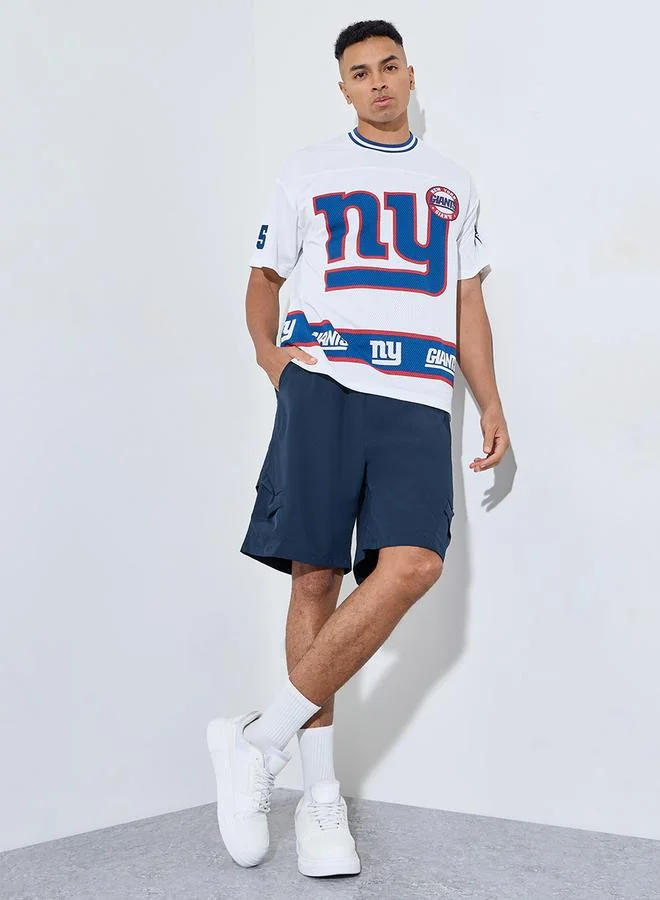 ستايلي Navy Blue Solid Drawstring Cargo Shorts