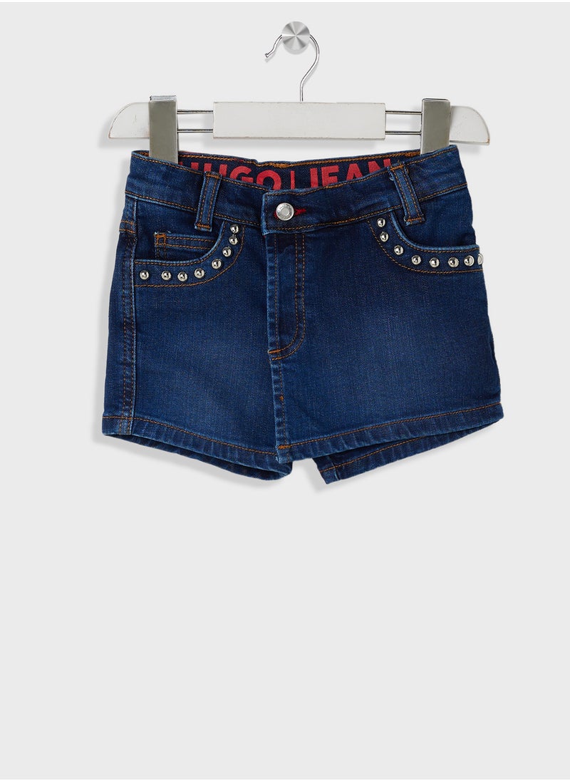 HUGO Kids Denim Mini Skort  - Image 1