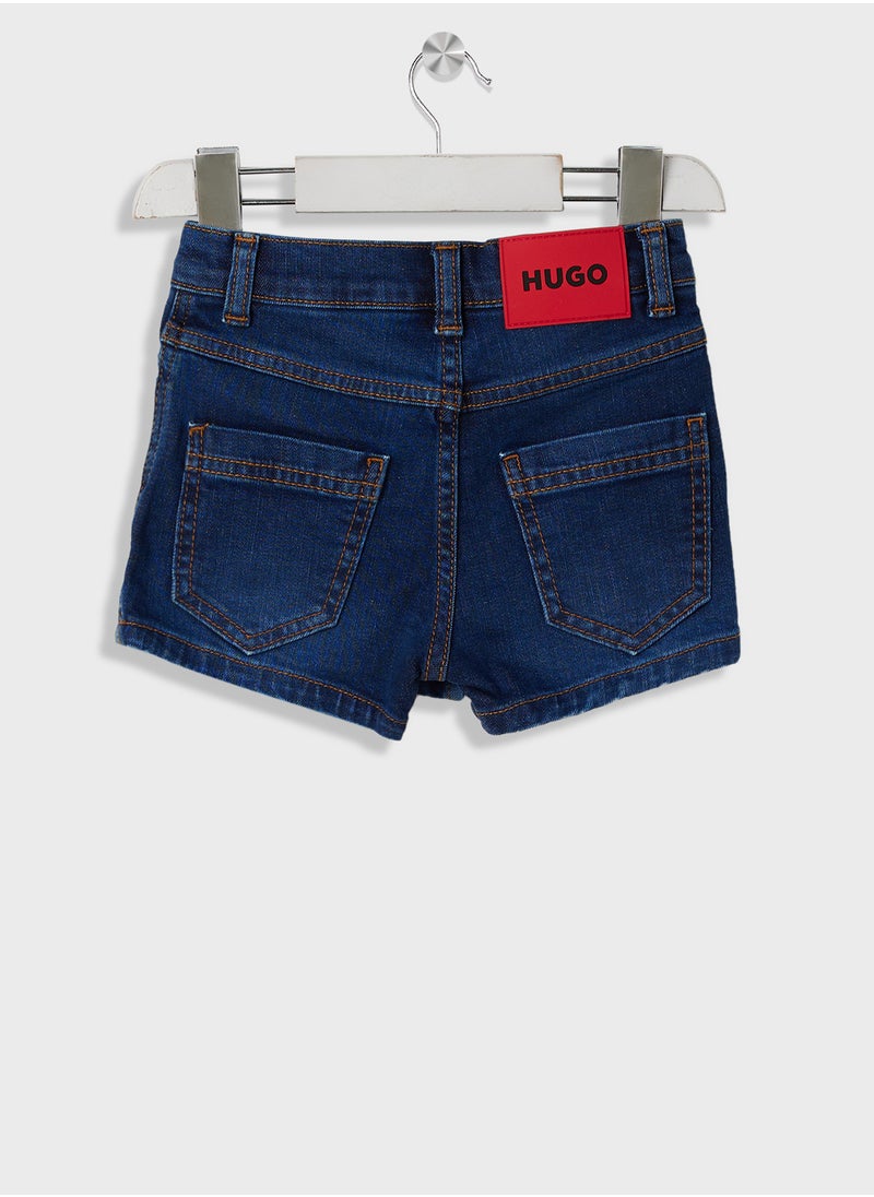 HUGO Kids Denim Mini Skort  - Image 2