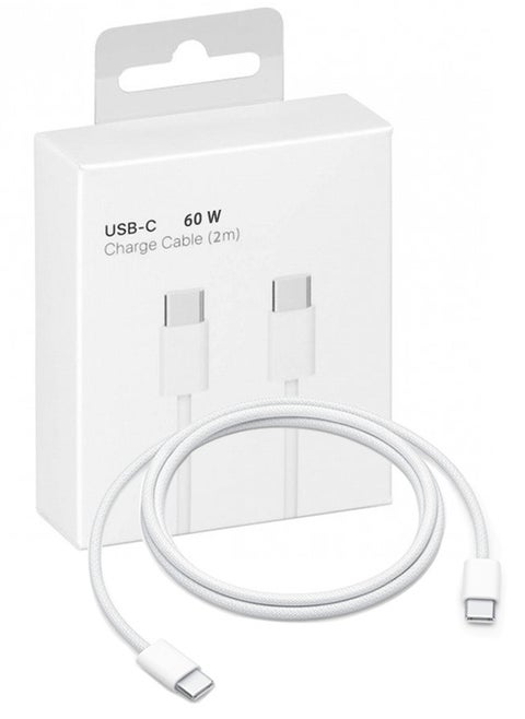 USB type C To type-C Super Fast Charging Cable 2M 60W For iPhone 16/15, iPad, iPad mini 7, MacBook Pro, Samsung S25 Ultra/S24/23/, Huawei P70