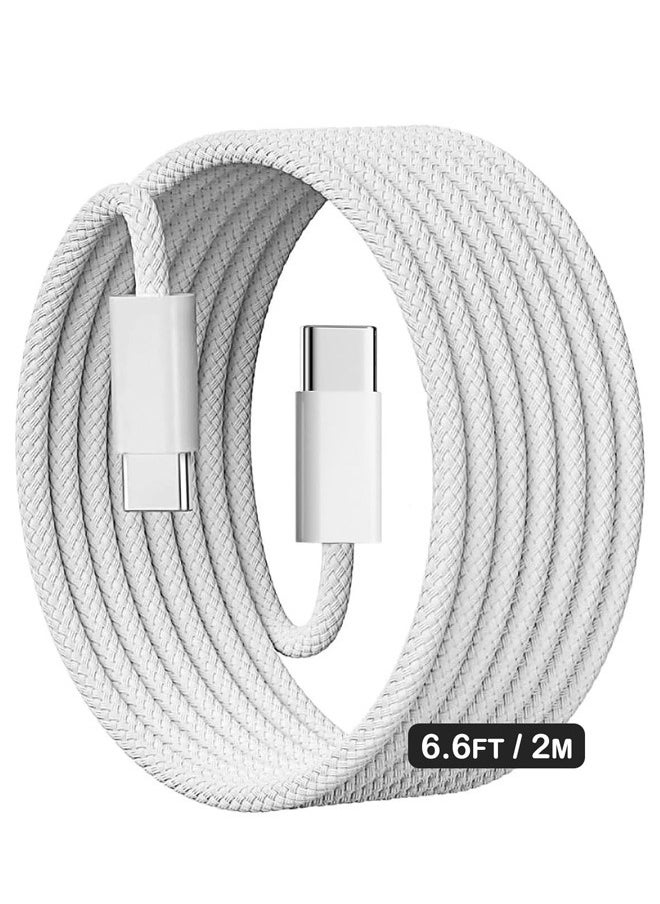 صورة العالمة - كابل شحن فائق السرعة USB Type-C إلى Type-C بطول 2 متر وقدرة 60 واط لأجهزة iPhone 16/15، iPad، iPad mini 7، MacBook Pro، Samsung S25 Ultra/S24/S23، وHuawei P70 - Image 1
