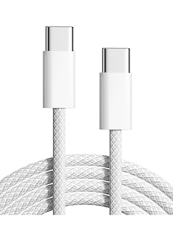 صورة العالمة - كابل شحن فائق السرعة USB Type-C إلى Type-C بطول 2 متر وقدرة 60 واط لأجهزة iPhone 16/15، iPad، iPad mini 7، MacBook Pro، Samsung S25 Ultra/S24/S23، وHuawei P70 - Image 1