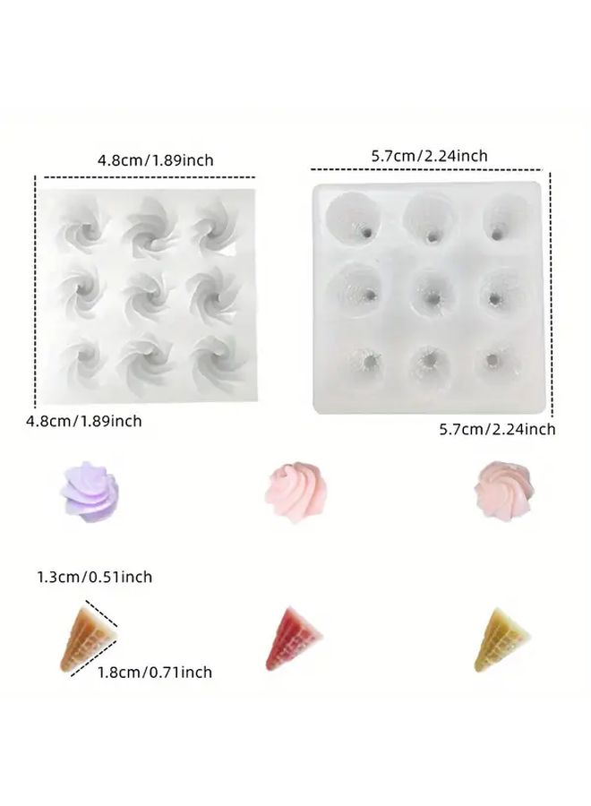 Ice Cream Mold Mini DIY Silicone Mold For Drip Glue Gypsum Candle - Image 4