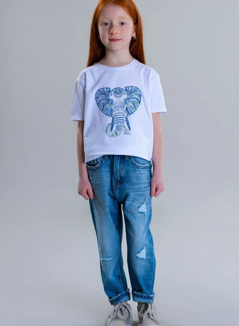 Pear Concept Kids Elephant Embroidered