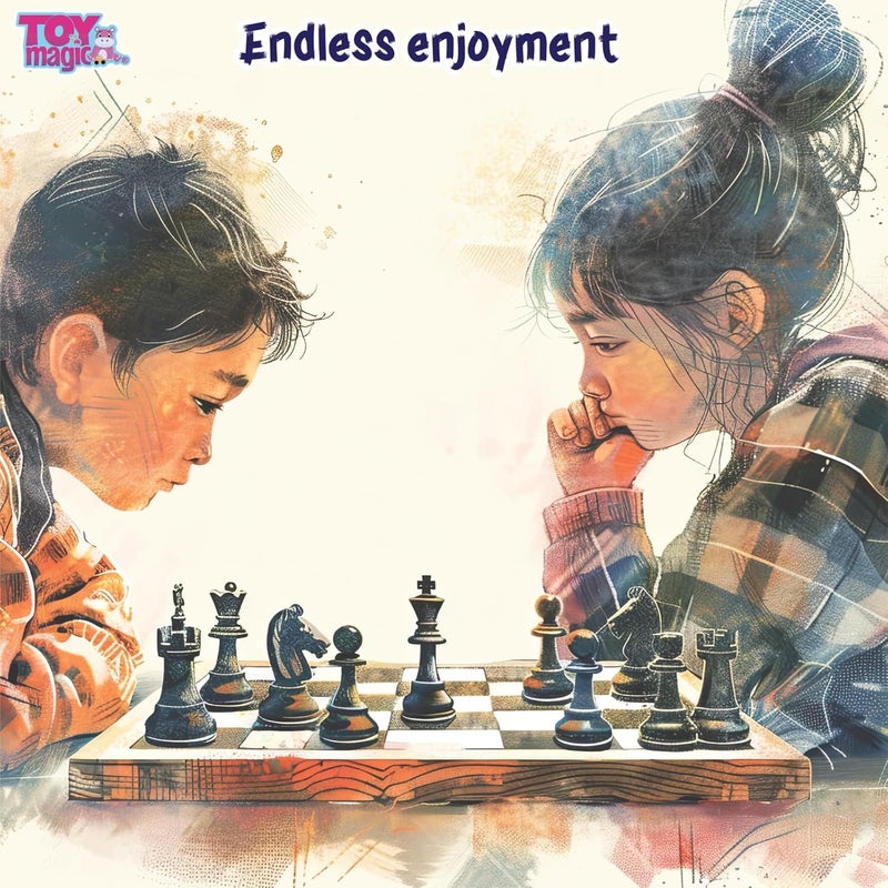 ToyMagic 50-in-1 Classic Board Game Set|Includes Chess,Checkers,Snakes & Ladders,Ludo,Sapsidi|Ultimate Collection of Fun & Educational Games for Family|Indoor Board Games for All Age Group,Multicolor - Image 3