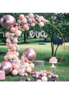 Doingart Doingart 82ft 25m Large Size Yellow Round Metal Wedding ArchRound Backdrop StandCircle Balloon Arch Stand for Garden Yard Wedding Indoor Outdoor Party Decoration  - Image 3