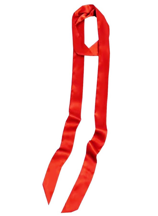 Backgarden Red Women 200cm Long Satin Sash Belts for Wedding Bridal Bridesmaid Dress Accessories - Image 1