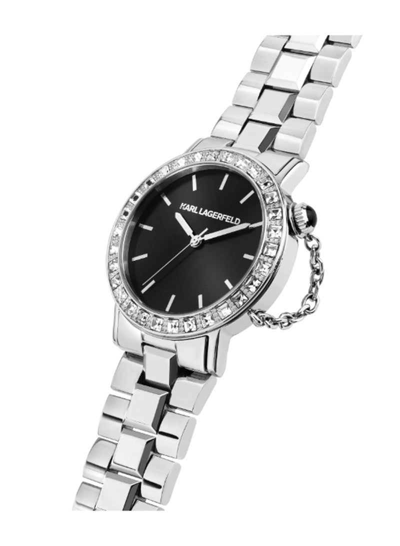 Karl Lagerfeld Women's 33MM Black, Sunray Dial Stainless Steel Watch - R0553100507 - Image 5