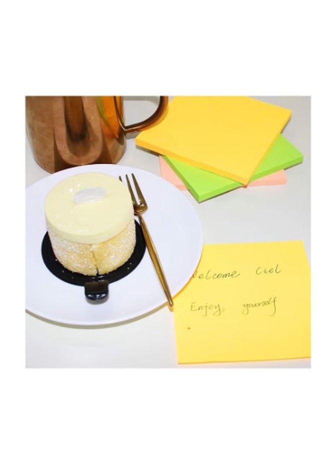 ملاحظات لاصقة بألوان زاهية، سهلة اللصق للاستخدام المنزلي والمكتبي والمفكرات، 100 ورقة/دفتر (5 ألوان/عبوة) - Image 5