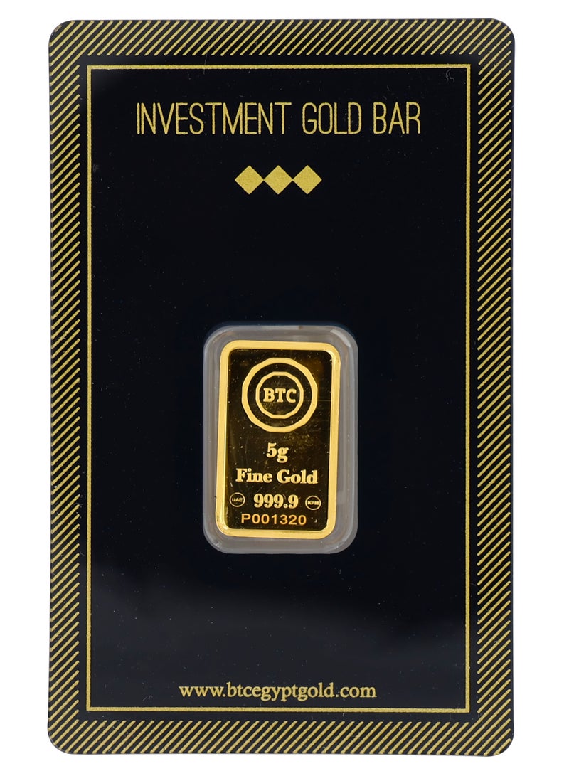 BTC Brand 5 grams gold bar 24k - Image 1
