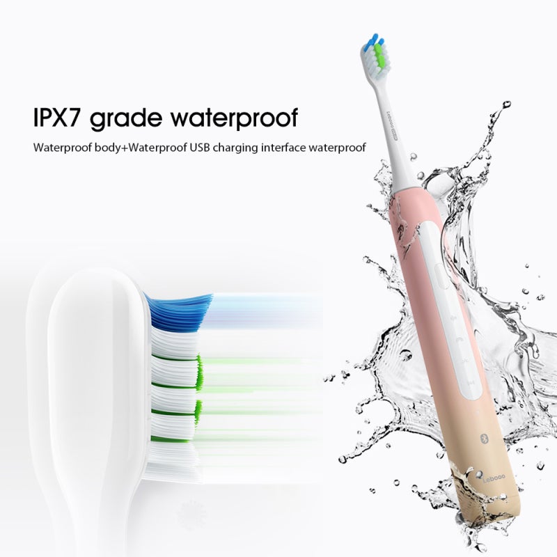 Sonic Electric Toothbrush: Pink IPX7 Waterproof 4-speed Mode - 38000 VPM Magnetic Suspension Movement Intelligent App Controlled for Home Travel Oral Care - Image 2