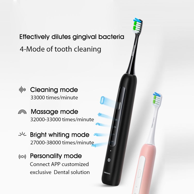 Sonic Electric Toothbrush: Pink IPX7 Waterproof 4-speed Mode - 38000 VPM Magnetic Suspension Movement Intelligent App Controlled for Home Travel Oral Care - Image 4