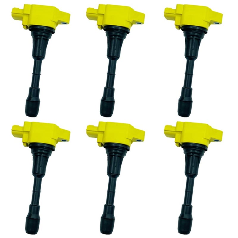 6PCS ARKAUTO HIGH PERFORMANCE IGNITION COIL 22448EY00A 22448EY00A UF617 UF617 C1731 FOR NISSAN 370Z INFINITI EX37 FX37 G37 G37S M37 Q50 Q60 Q60S QX50 QX70 37 VQ37