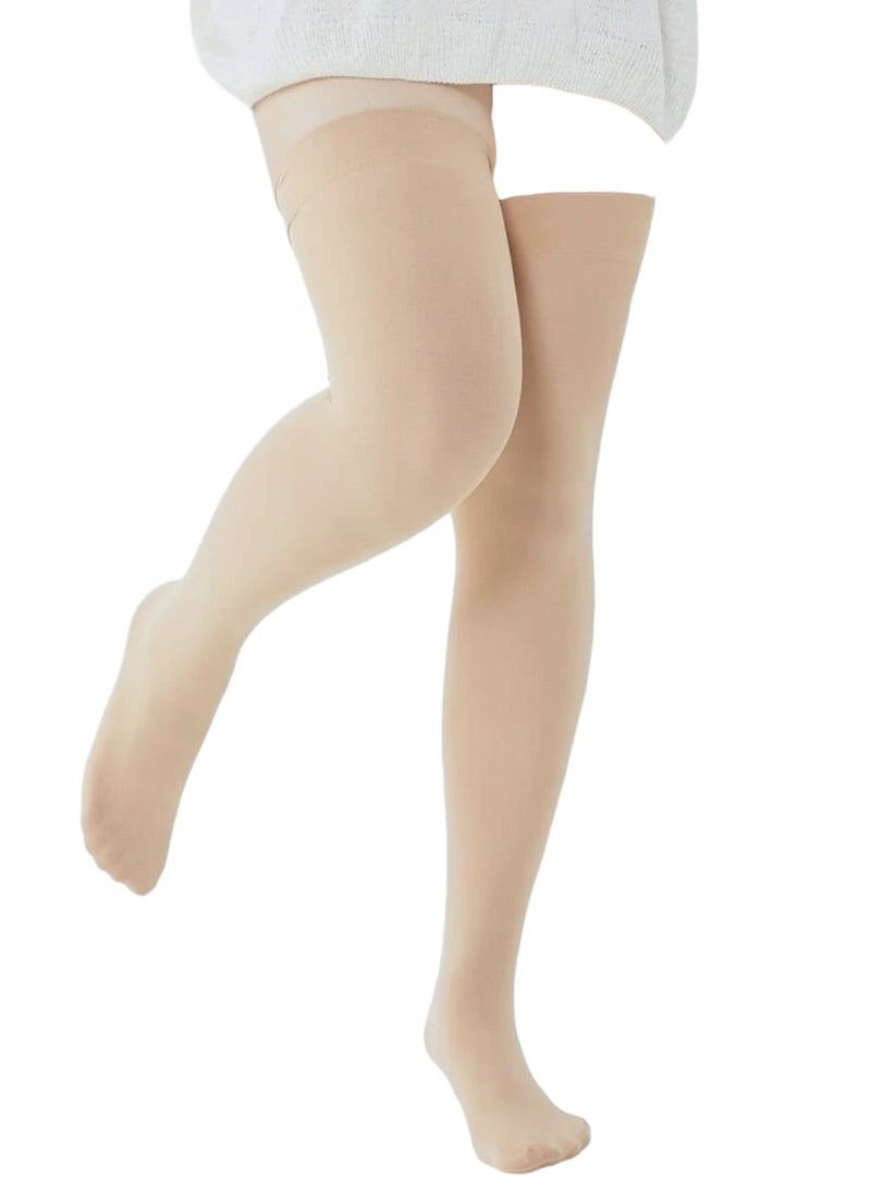 Medical Compression Stockings for The Leg, Easy to Wear, Two Pieces, Suitable for Varicose Veins and Diabetics, Solid Color - Image 4