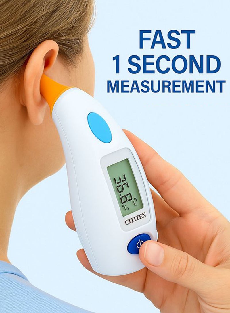 CITIZEN CTD504 Infrared Ear Thermometer Fast and Accurate Digital Fever Thermometer with Antibacterial Probe, Memory Recall, High Temperature Alert Celsius and Fahrenheit Switch, Battery & Storage Case Included - Image 4