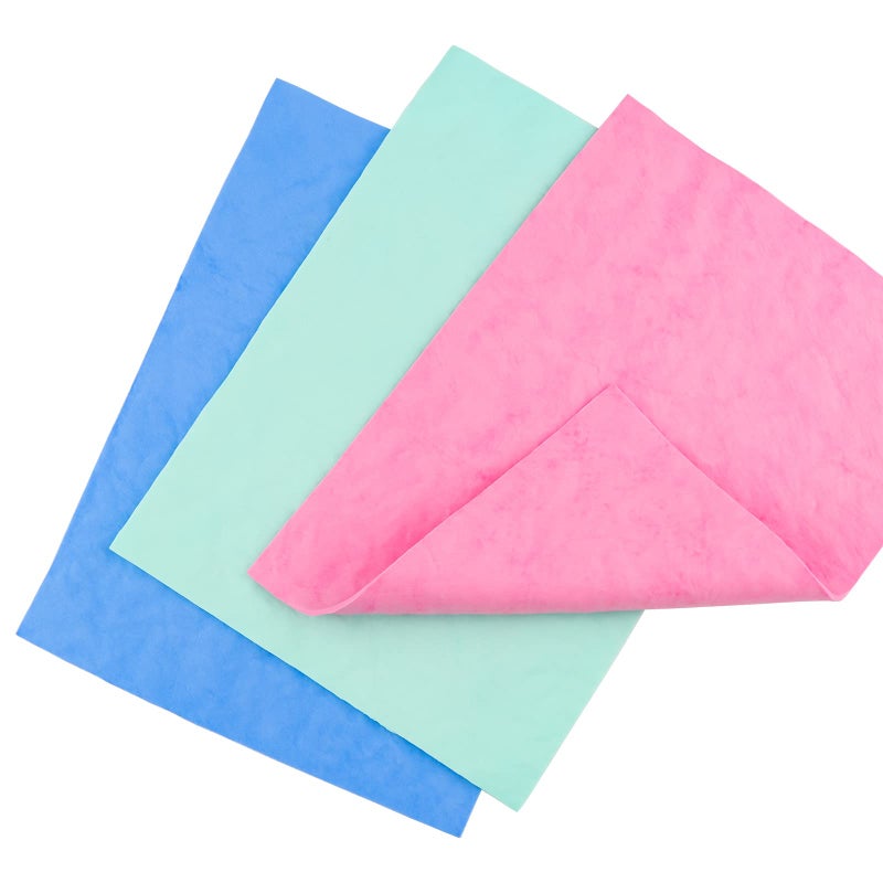 Briartw 3Pack Stamp Shammy Cleaning Cloth  Super Absorbent Suede Cloth for Stamp CleanerGlass Mat and Craft SuppliesReusable Stamping Tool 6x8 Inch Pink Blue Green