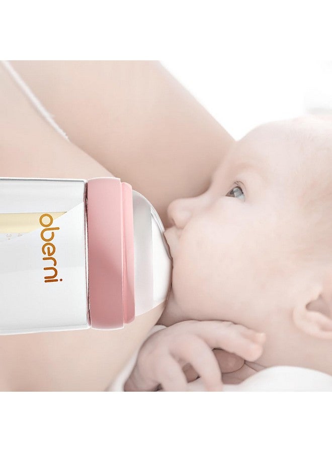 oberni PP Baby Bottles, Anti Colic Breastfeeding Bottles with Natural Response Nipples, Wide Neck Slow Flow Baby Bottle for Babies, Newborn,0-6 Months, BPA Free-Off-Centered Nipple (5 Ounce, Blue, PP) - Image 4