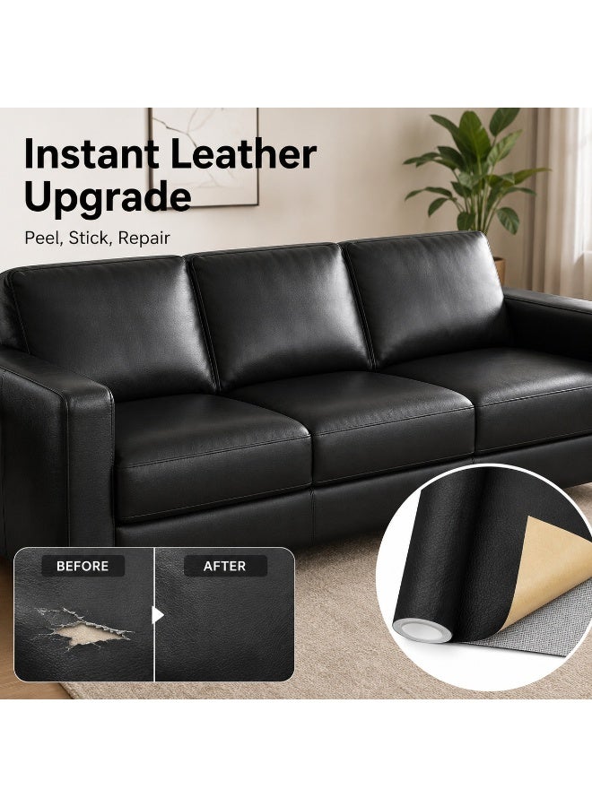 LYNLYN Leather Repair Patch, Black Self Adhesive Leather Look Repair Tape, Peel And Stick Sofa Car Seat Chair Handbag Repair Patch, Cuttable Upholstery Repair Sheet - Image 5
