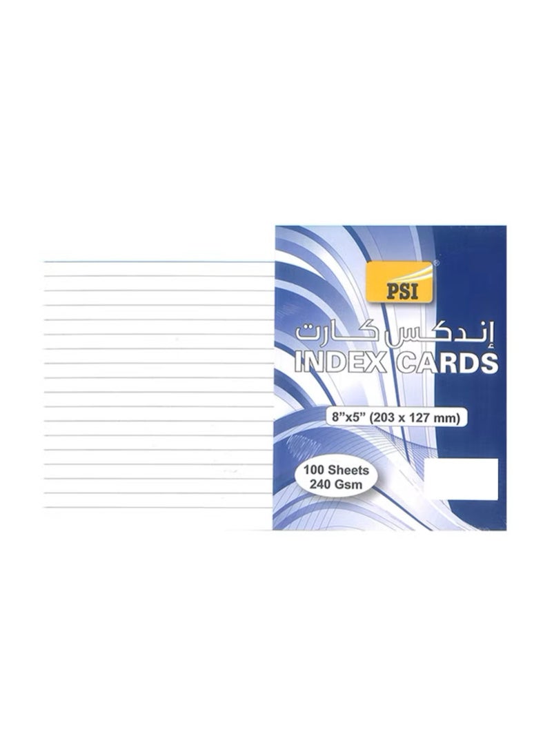 Psi 3-Pack White Index Cards 8x5 Inch Size  - Image 2