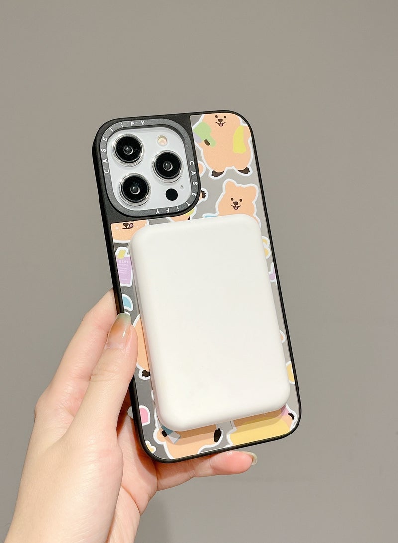 Casetify For iPhone 15 Pro Max Case Korean Little Brown Bear Magnetic Adsorption Phone Cover - Mirror Face - Image 3