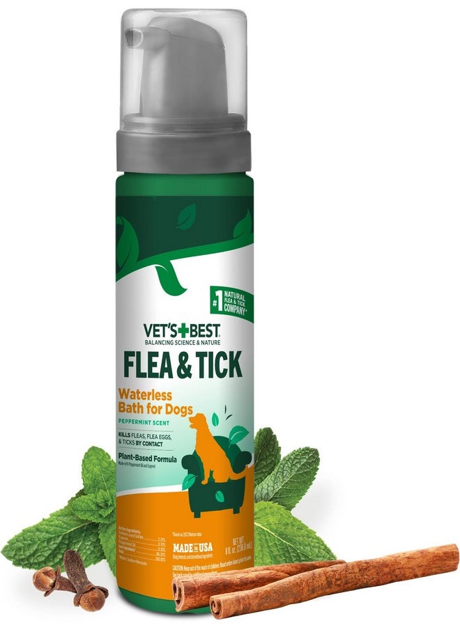 Vet's Best Vet's Best Flea & Tick Waterless Bath Foam for Dogs - Flea-Killing Dry Shampoo for Dogs - Plant-Based Ingredients - Certified Natural Oils - 8 oz  - Image 1