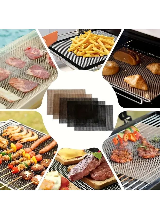 2pcs Brown Non Stick Baking Mats for Grilling Baking Reusable Kitchen Essential - Image 4