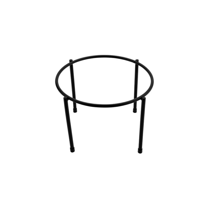 Get G.E.T. Enterprises IR-510 10" Black Round 1-Tier Pizza Stand, 7" Tall, Iron Powder Coated - Image 1