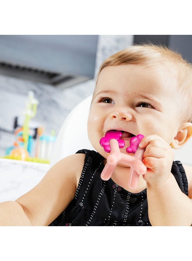 بون عضاضة أطفال من السيليكون على شكل يونيكورن من بون برانس - ألعاب أسنان آمنة للأطفال في غسالة الأطباق - تخفيف ألم التسنين للأطفال - منتجات أطفال مصنوعة بدون مادة BPA أو PVC - وردية - Image 2