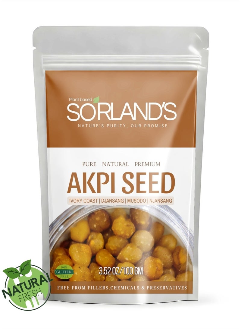 Sorland's Akpi Seeds (Ricinodendron heudelotii) – 100g | Exotic West African Spice for Cooking & Culinary Use - Image 1