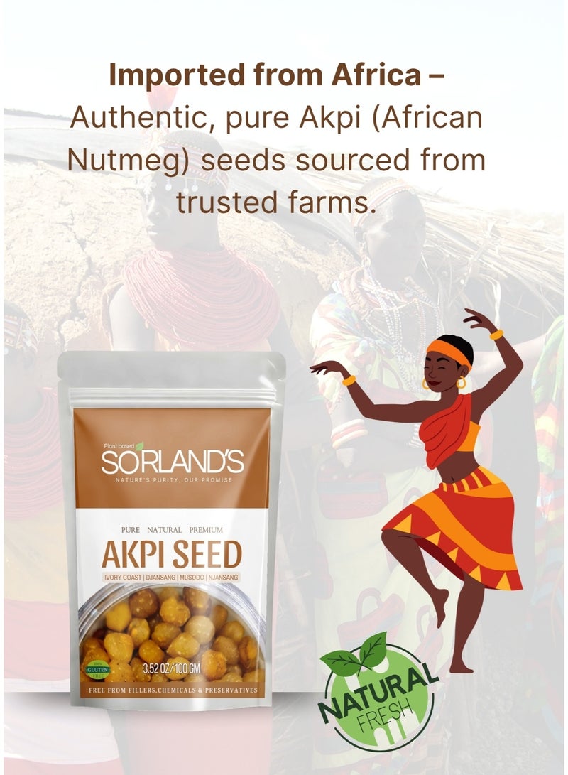 Sorland's Akpi Seeds (Ricinodendron heudelotii) – 100g | Exotic West African Spice for Cooking & Culinary Use - Image 2