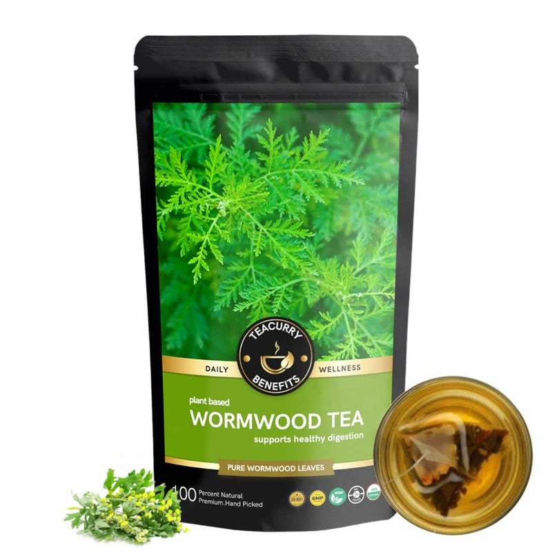 TEACURRY Wormwood Tea (50 Gram Loose) - Helps with Digestion, Ulcer and Liver Care - Premium Himalayan Artemisia - Image 1