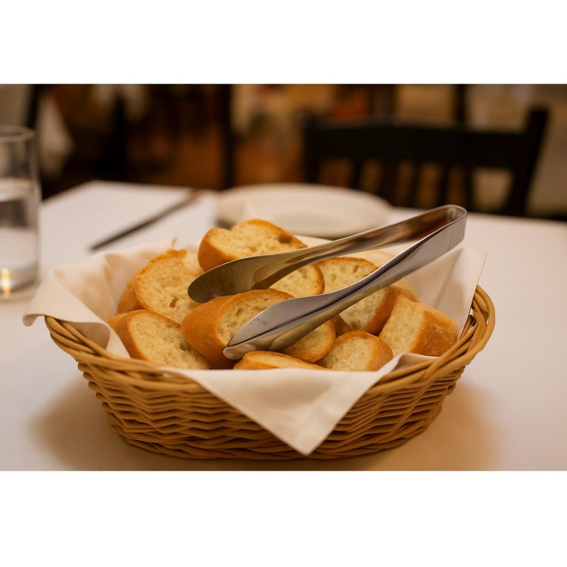Natier Premium Stainless Steel Serving Tongs (6'' Small) - Image 4