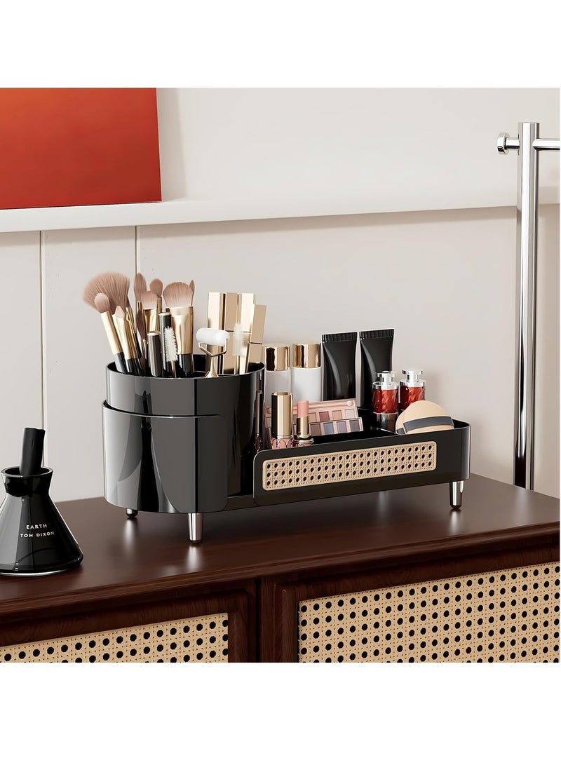 TRASSLE 360° Rotating Makeup Organizer,Versatile Cosmetic Storage for Vanity, Bathroom & Bedroom,for Skincare, Perfume, Brushes, Lipstick - Image 3