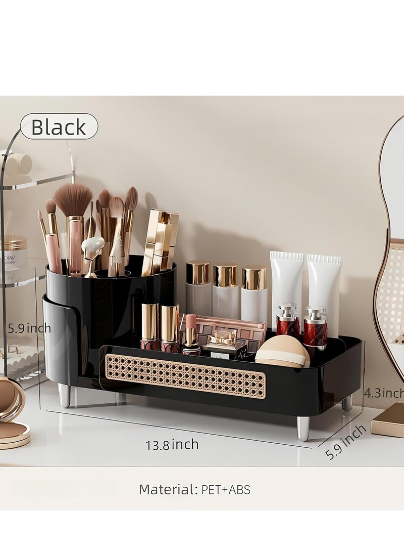 TRASSLE 360° Rotating Makeup Organizer,Versatile Cosmetic Storage for Vanity, Bathroom & Bedroom,for Skincare, Perfume, Brushes, Lipstick - Image 2