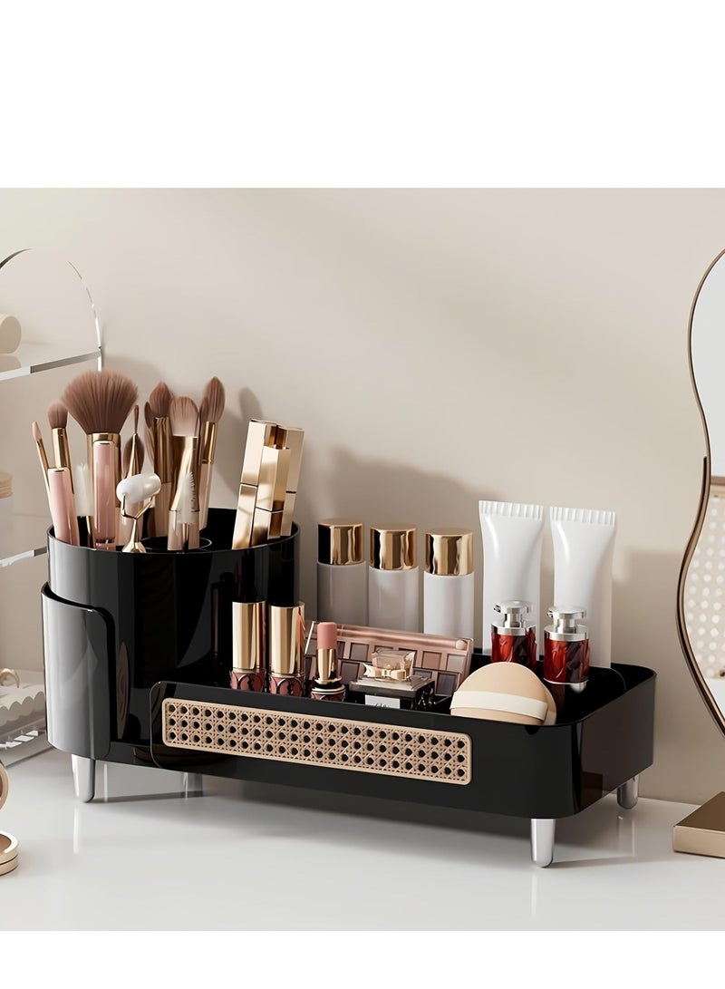 TRASSLE 360° Rotating Makeup Organizer,Versatile Cosmetic Storage for Vanity, Bathroom & Bedroom,for Skincare, Perfume, Brushes, Lipstick - Image 1