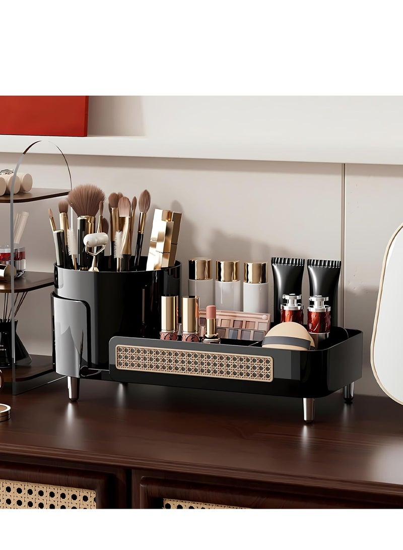 TRASSLE 360° Rotating Makeup Organizer,Versatile Cosmetic Storage for Vanity, Bathroom & Bedroom,for Skincare, Perfume, Brushes, Lipstick - Image 4